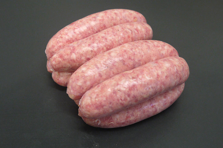 Thick pork sausages